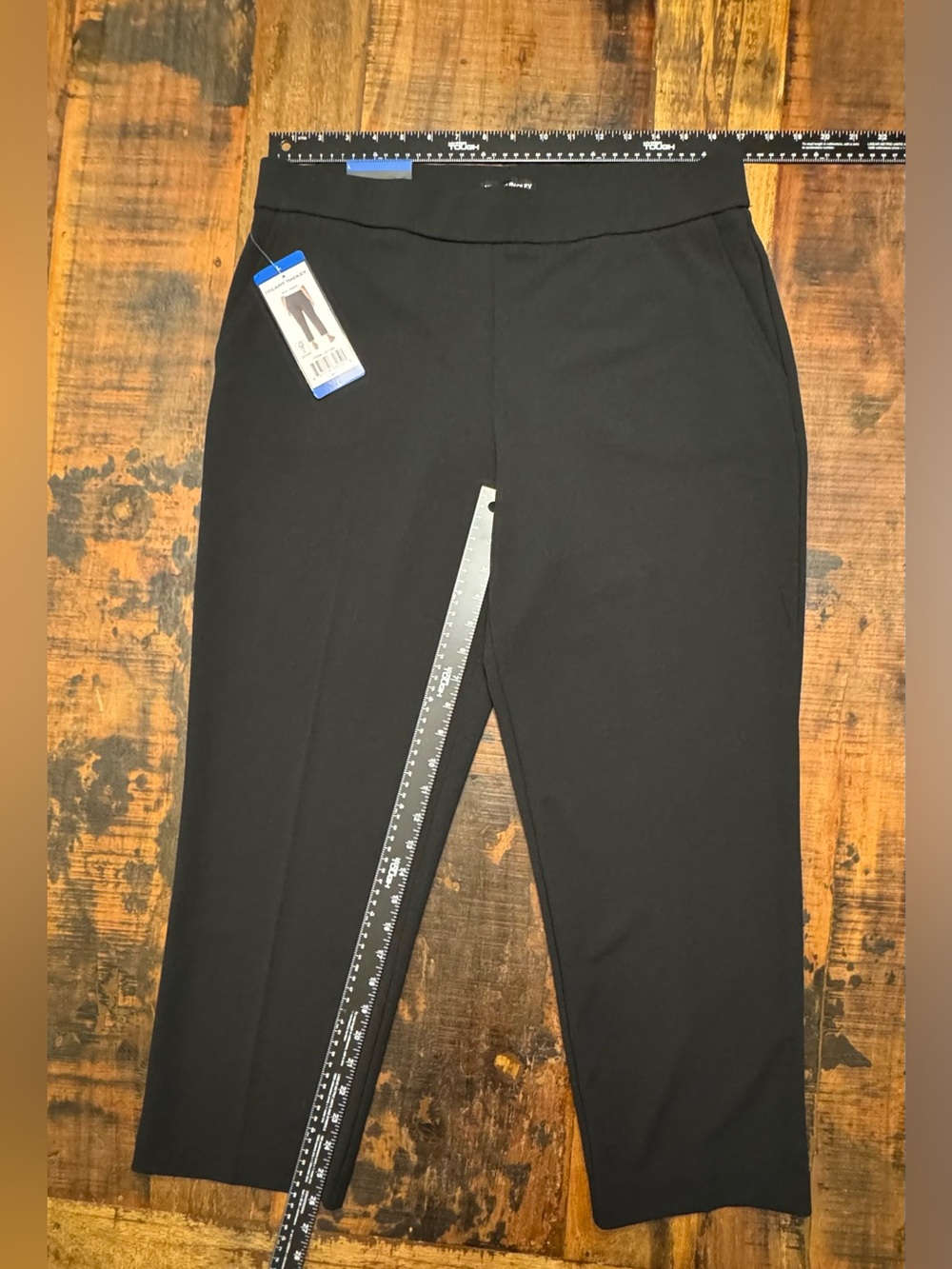 Hilary Radley Women's Black Pull-On Crepe Pants L NWT